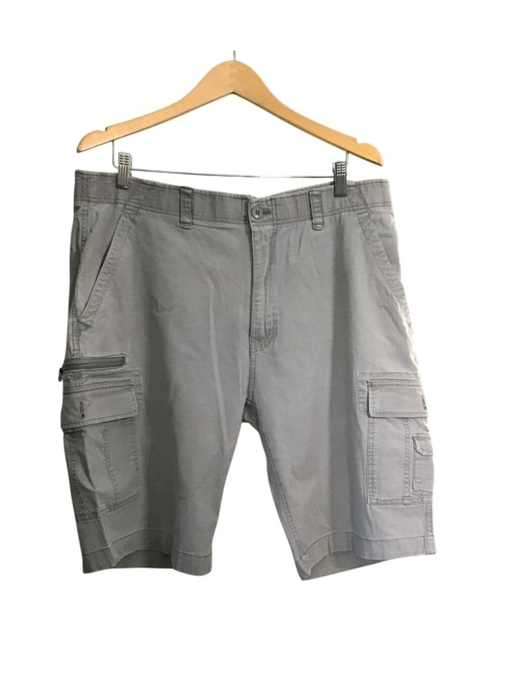 WEARFIRST MENS GREY CARGO WF FREE-BAND SHORTS SIZE 40